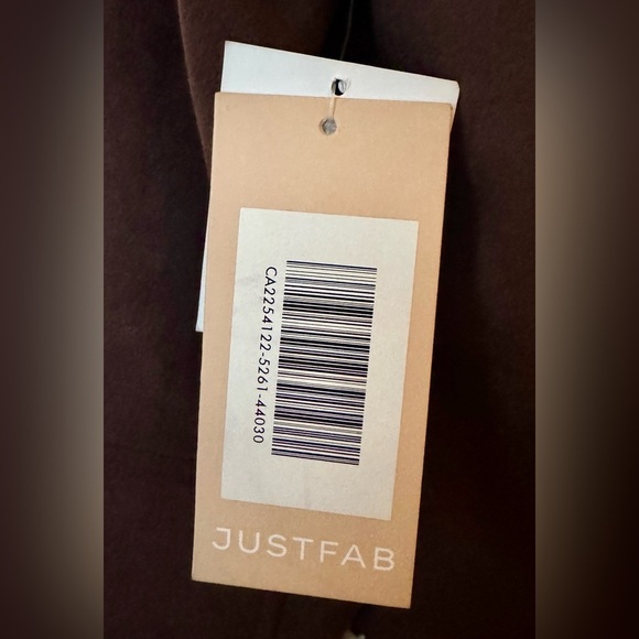 NWT JustFab Chocolate Brown Teddy Jacket with Shearling Accents - Picture 3 of 3